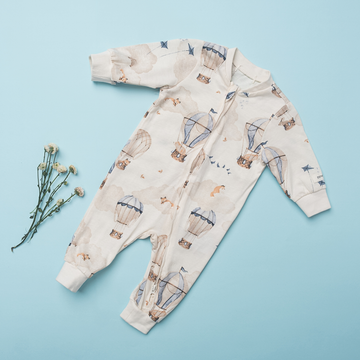 Dreamy Sky Balloon Printed Baby Romper