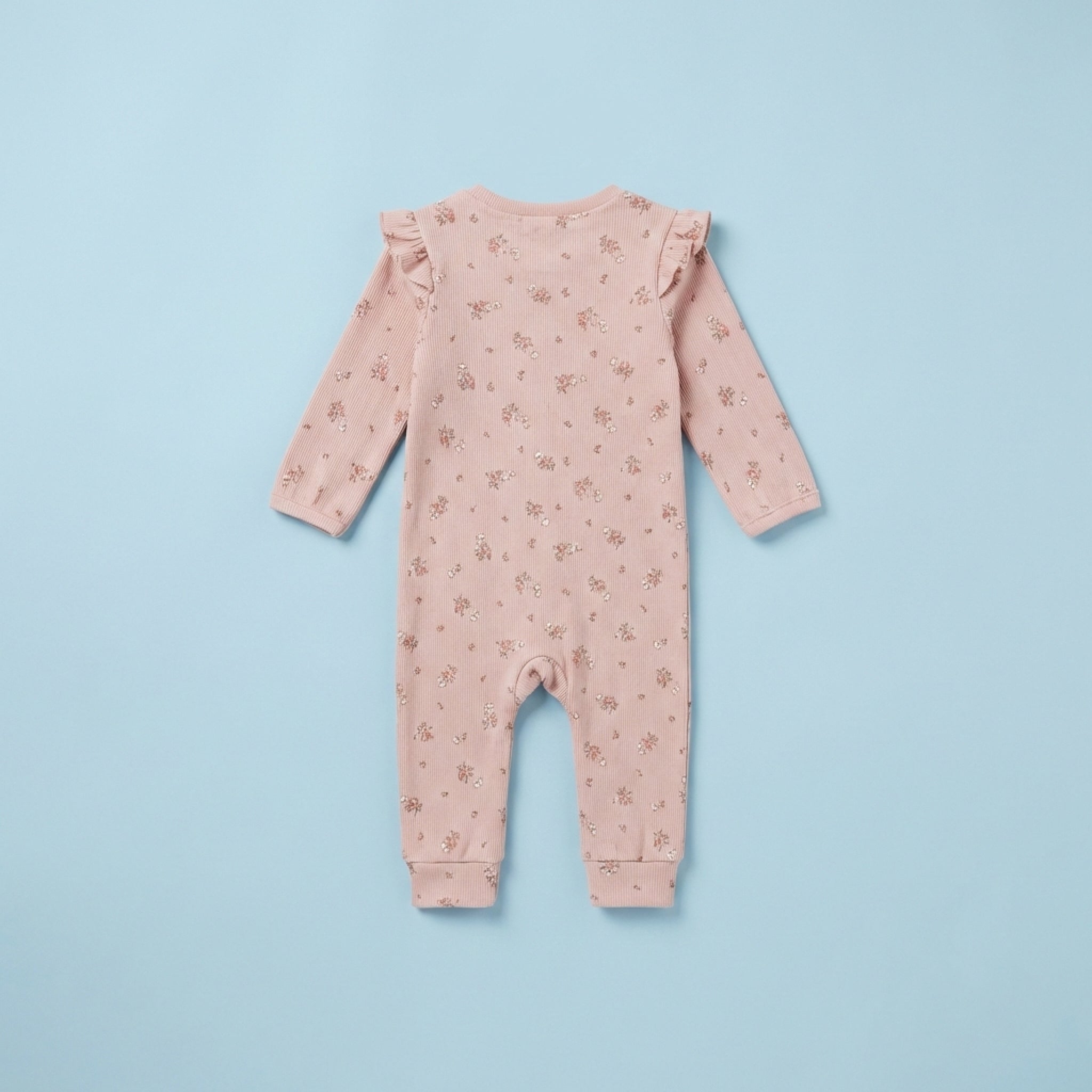 Blossom Ruffle Zip-Up Baby Romper