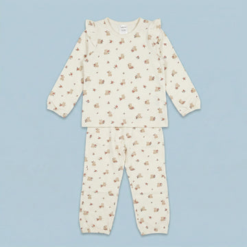 Blossom Bear Long-Sleeve Top & Pants Set
