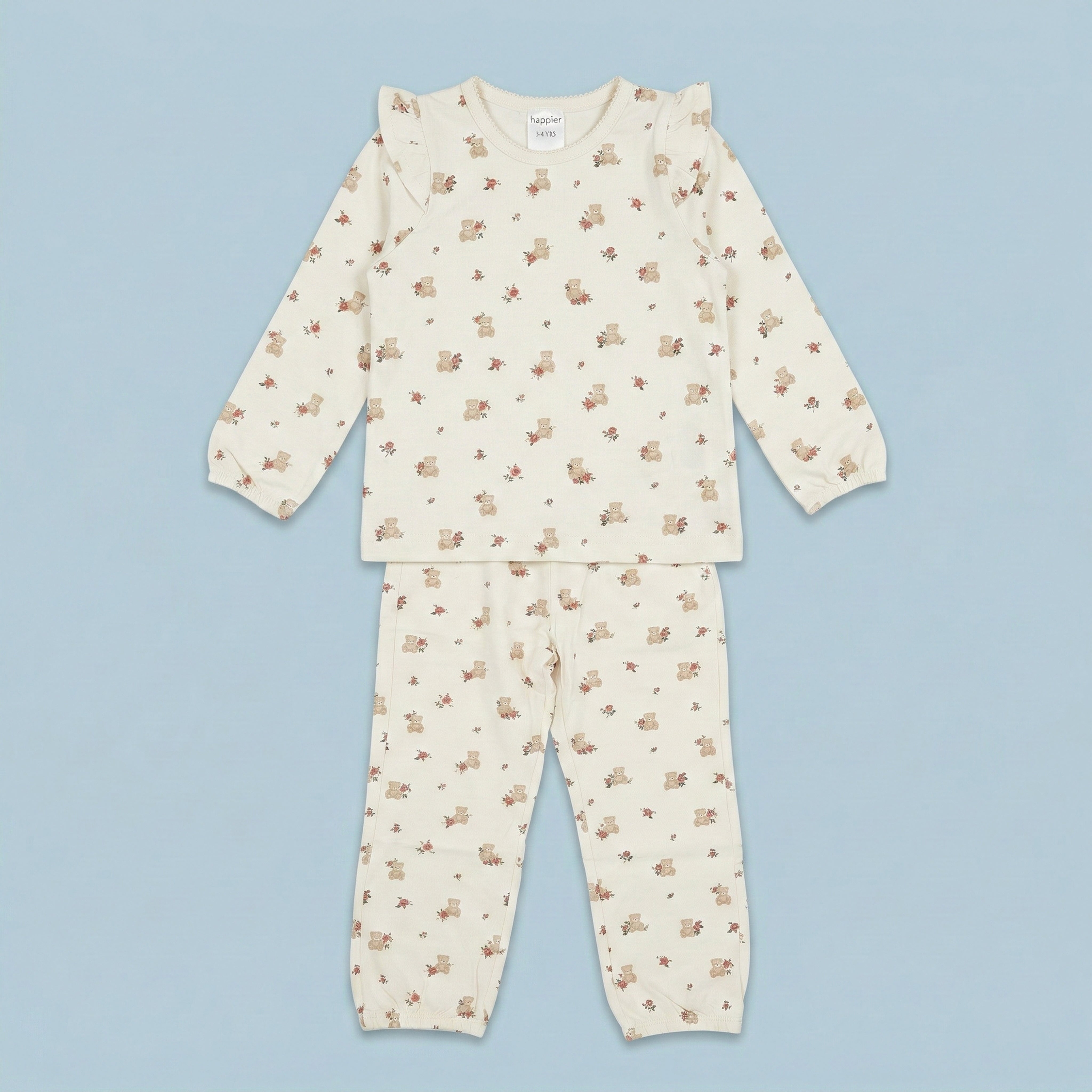 Blossom Bear Long-Sleeve Top & Pants Set