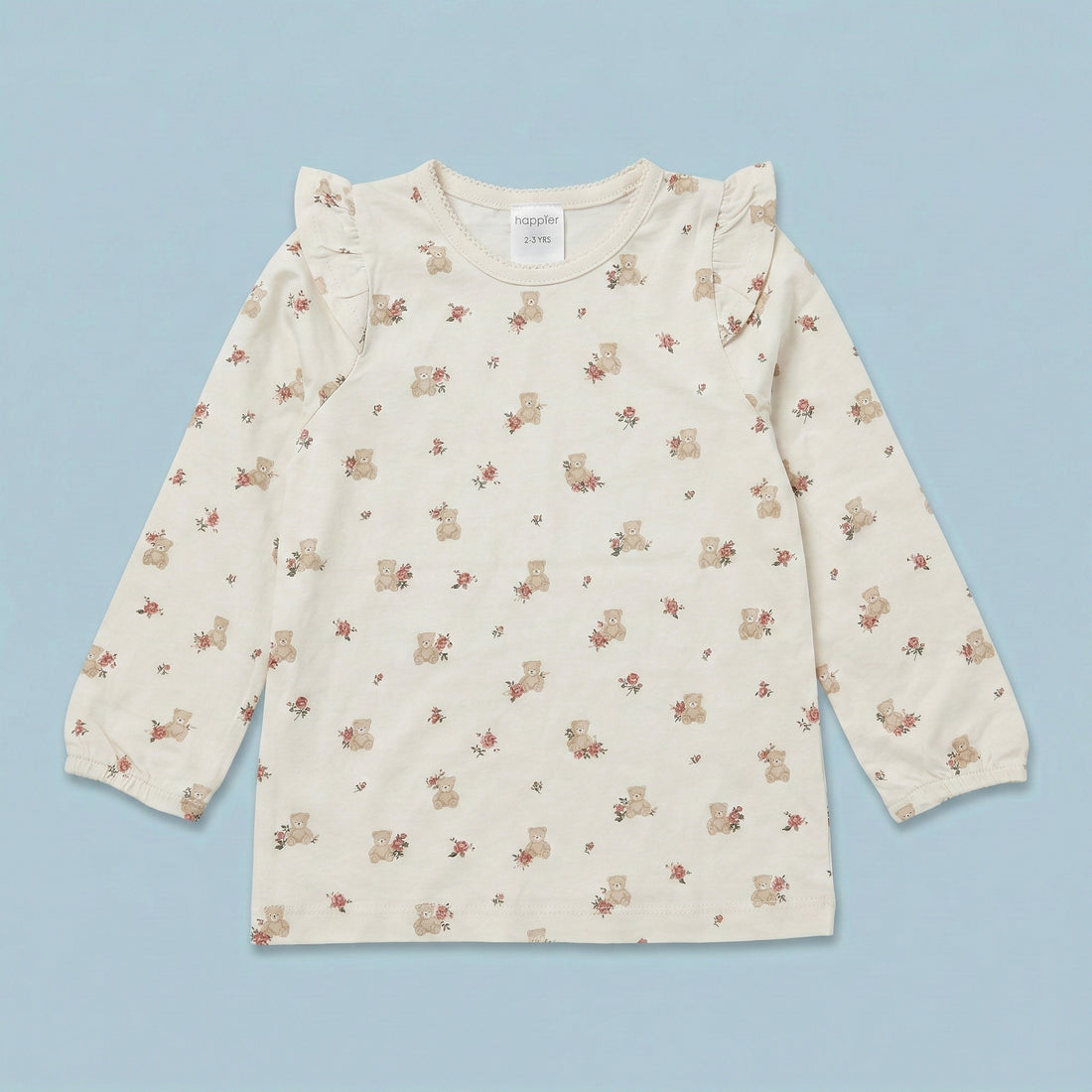 Blossom Bear Long-Sleeve Top & Pants Set