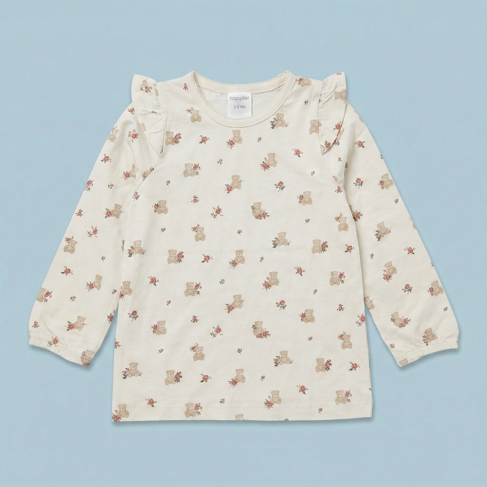 Blossom Bear Long-Sleeve Top & Pants Set