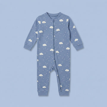 Dreamy Cloud Zip-Up Baby Romper