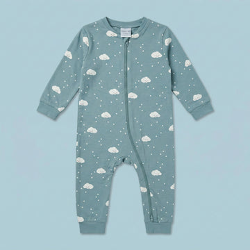 Dreamy Cloud Zip-Up Romper