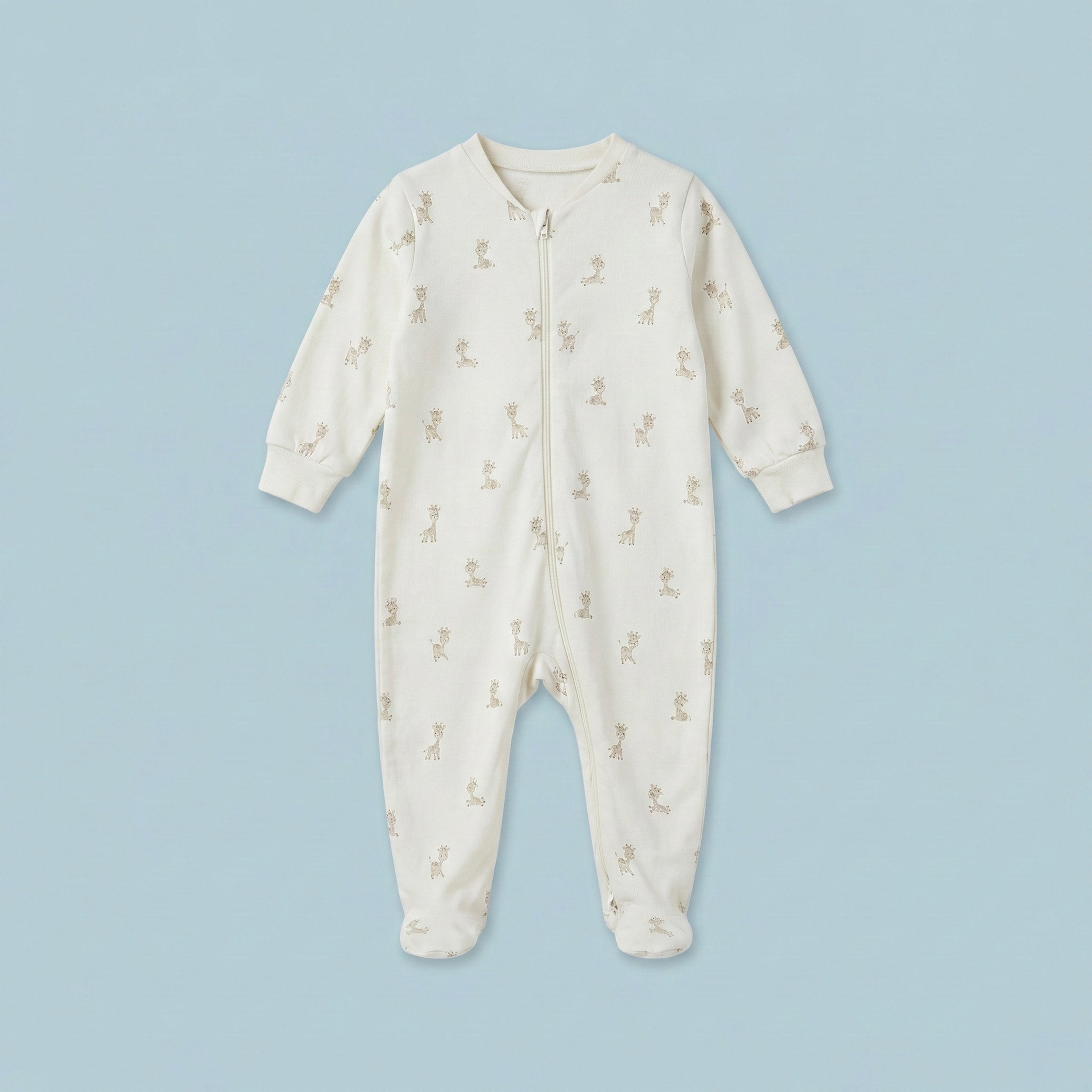 Giraffe Print Organic Cotton Baby Romper