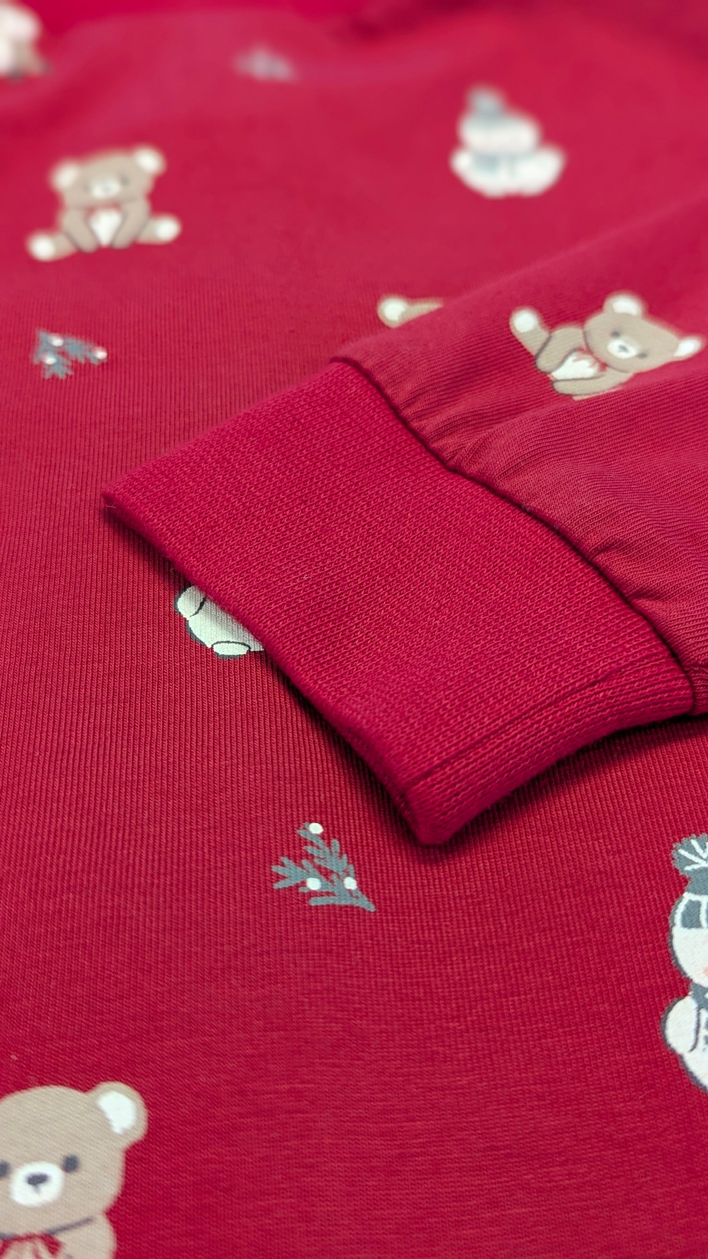 Festive Red Christmas Bear Romper