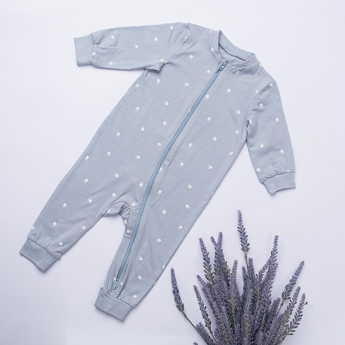 Cozy Bear Baby Romper – Sky Blue