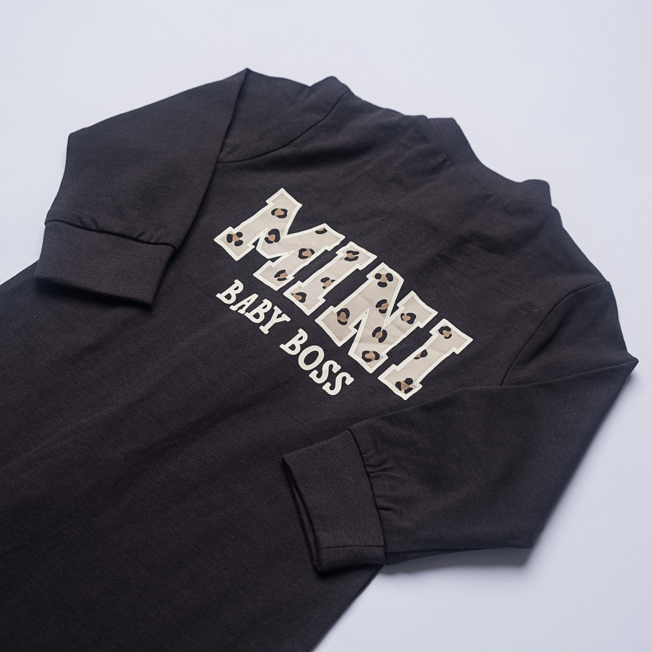 Mini Baby Boss Black Romper
