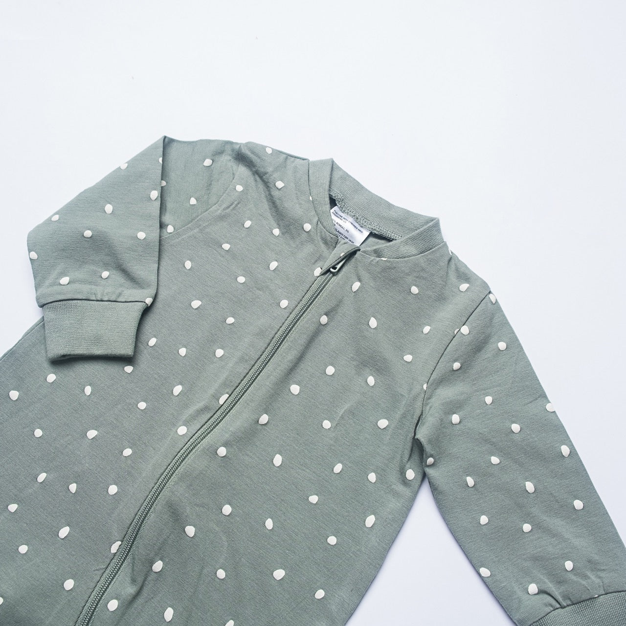 Sleepy Bear Polka Dot Baby Romper