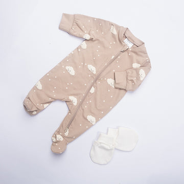Cloudy Cuddles Footed Baby Romper