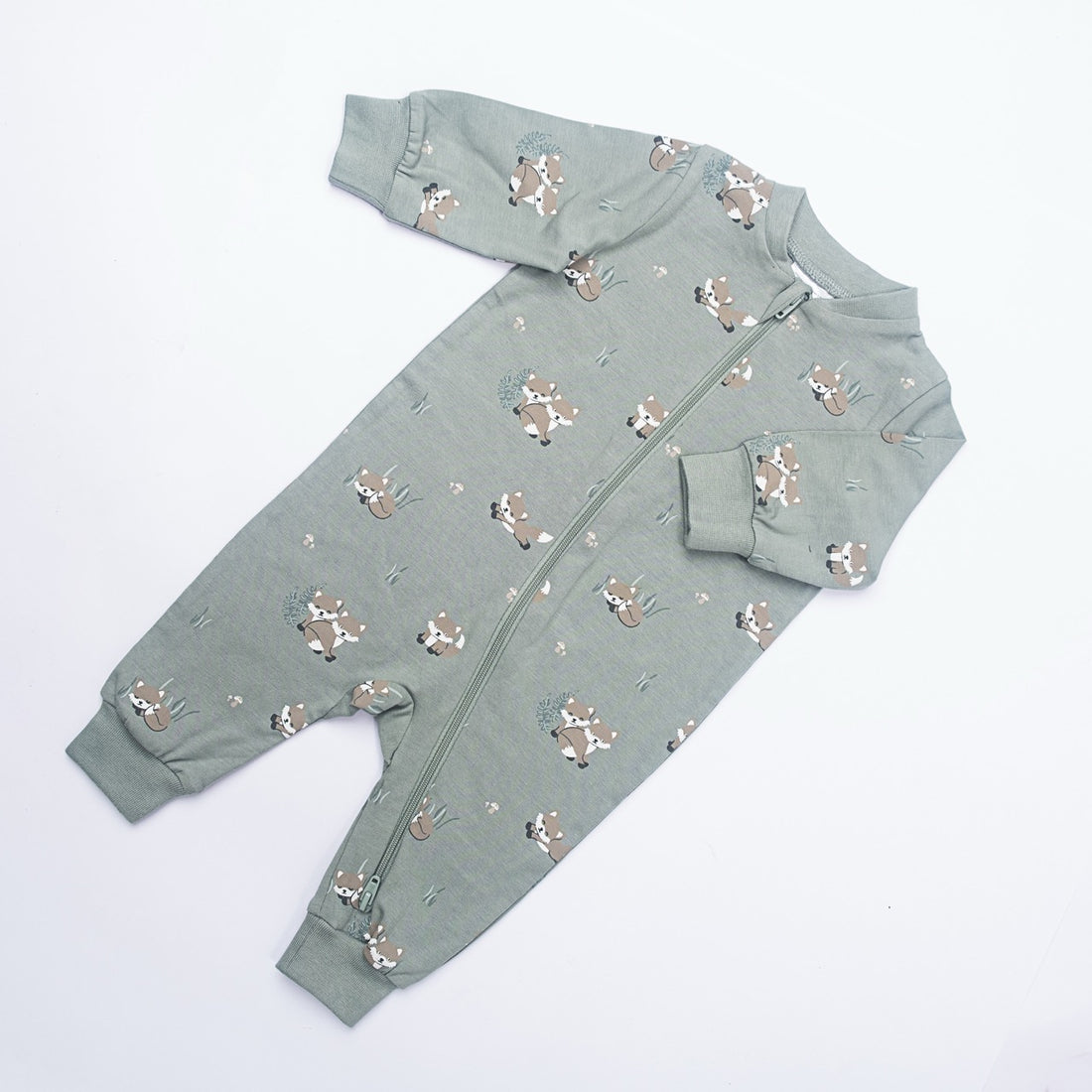 Forest Friends Green Baby Romper