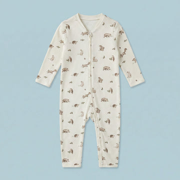 Woodland Animal Organic Cotton Baby Romper