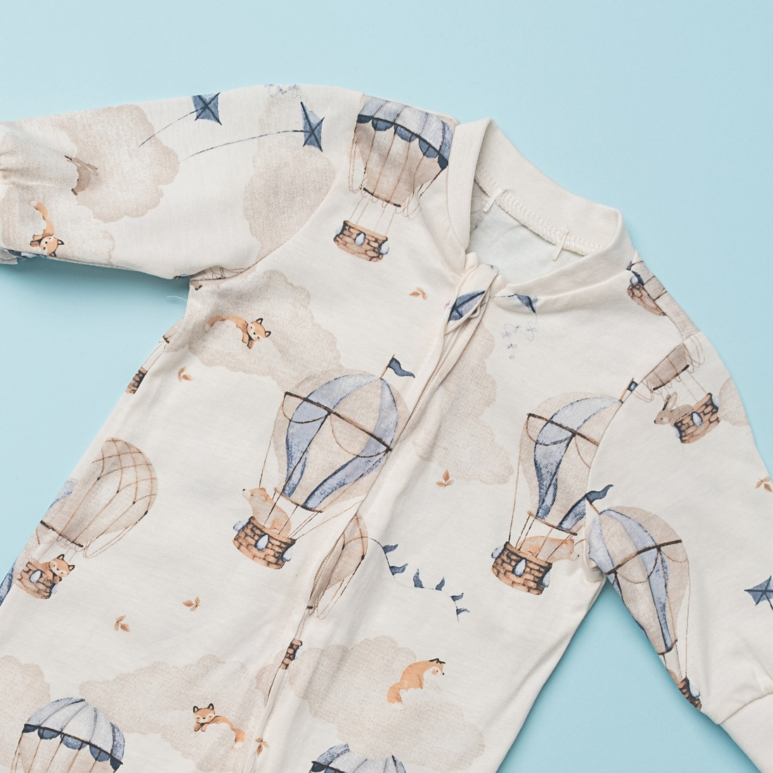 Dreamy Sky Balloon Printed Baby Romper