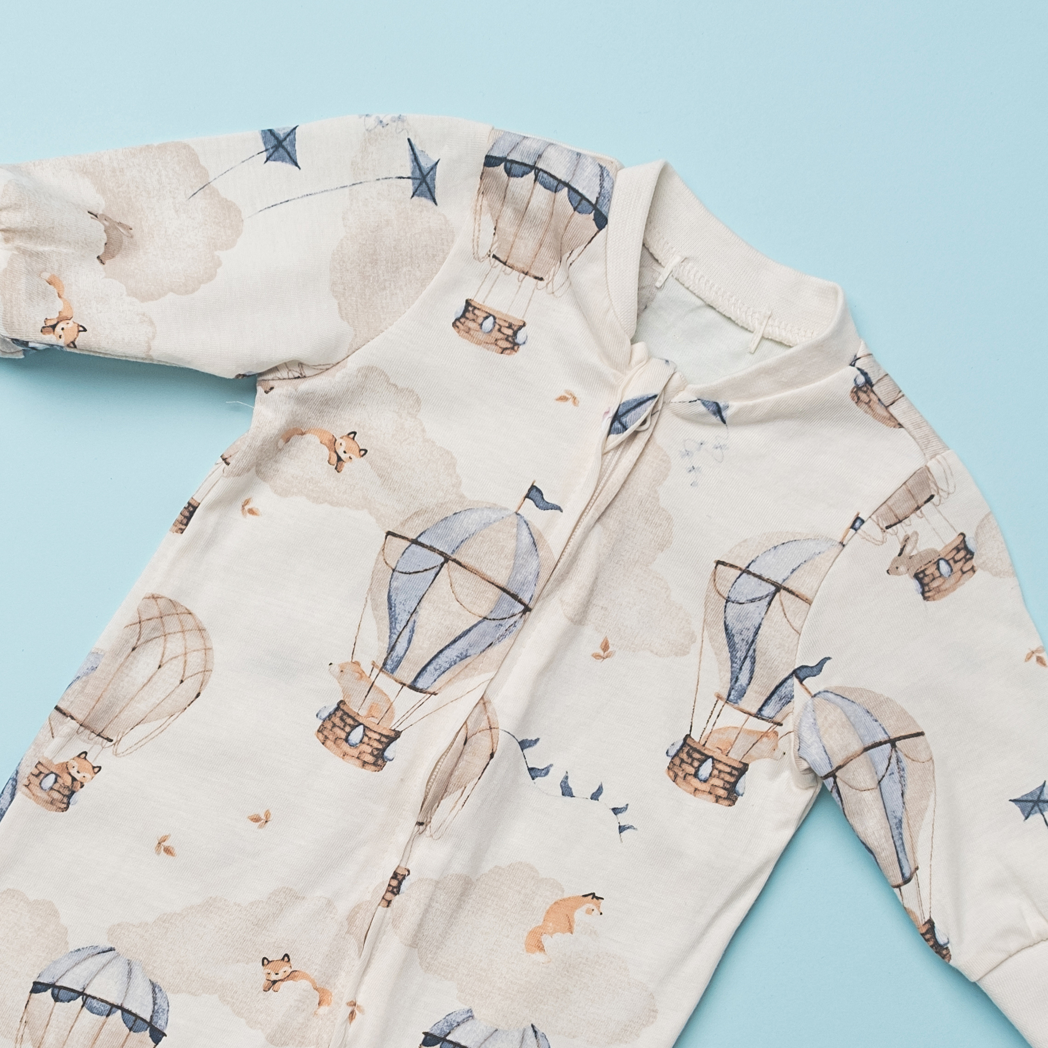 Dreamy Sky Balloon Printed Baby Romper